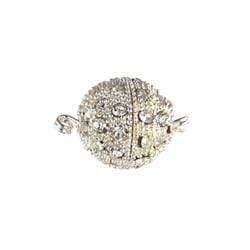 AussieSuperStore Jewellery Making Supplies Bright Silver JF Clasp Magnetic Diamante Round (in 2 colors) JF Clasp Magnetic Diamante Round | Jewellery Making Findings 9323823123772 JF820